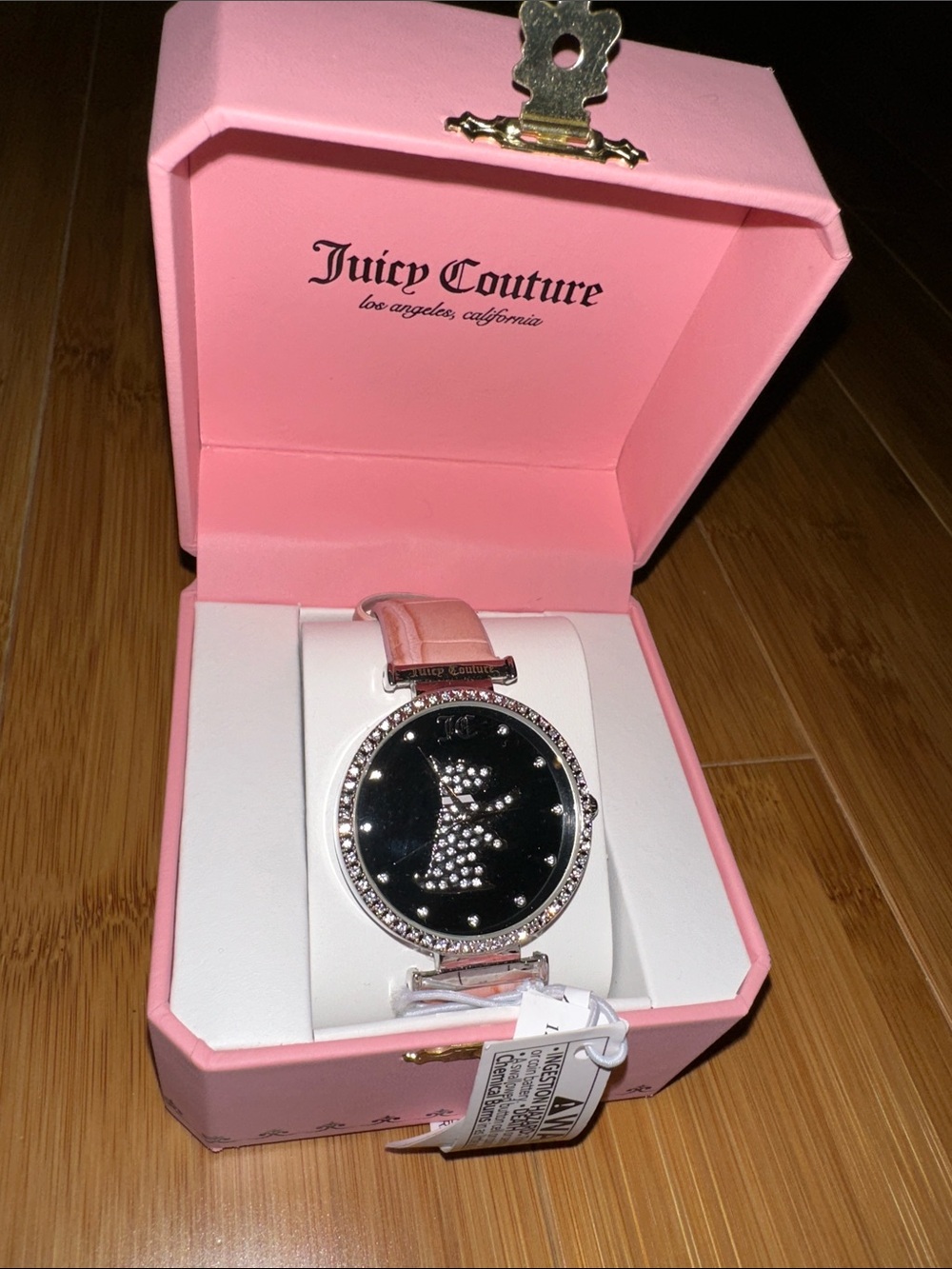 Juicy Couture Scottie Dog Pink Crystal Dial Women's Watch